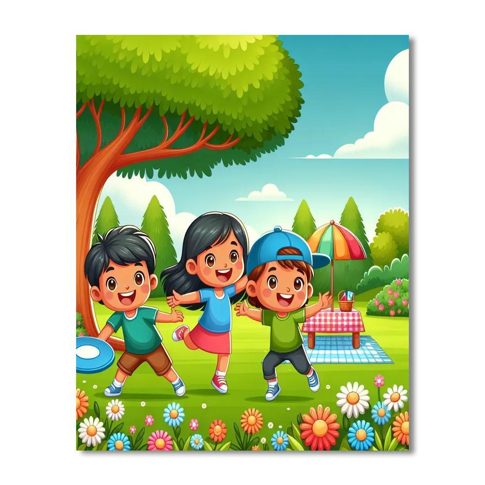 Cheerful Park Adventures Paint By Number