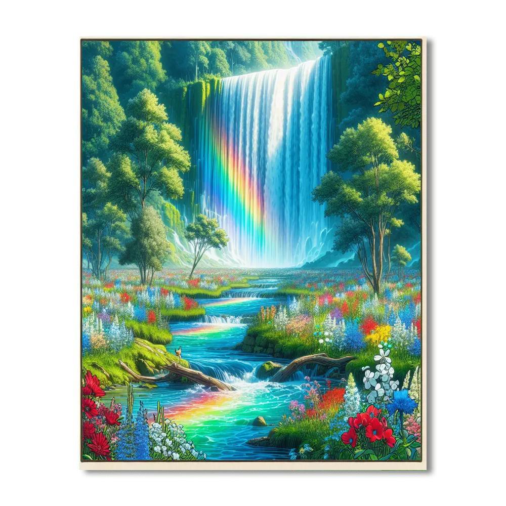 Enchanted Rainbow Cascade Paint By Number