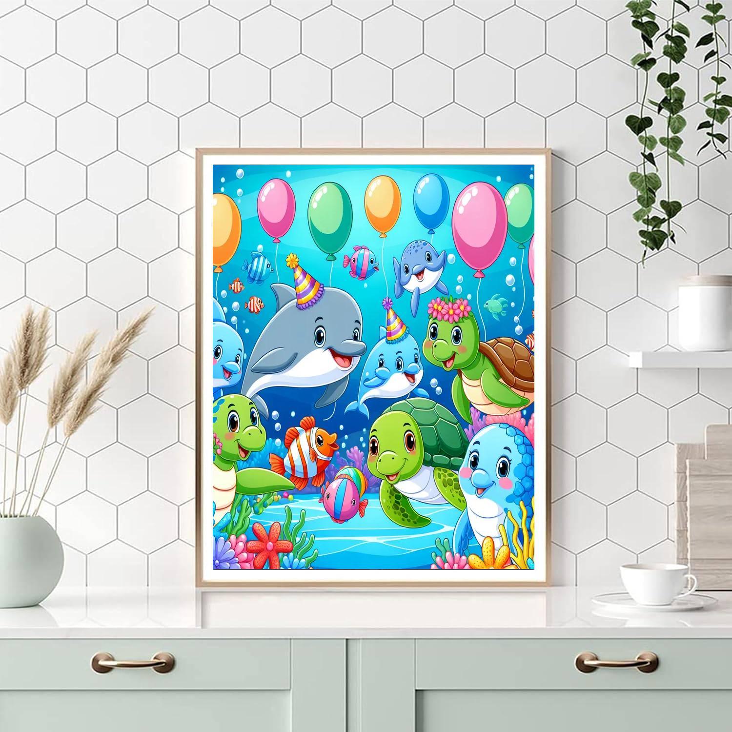 Playful Ocean Fiesta Number Painting