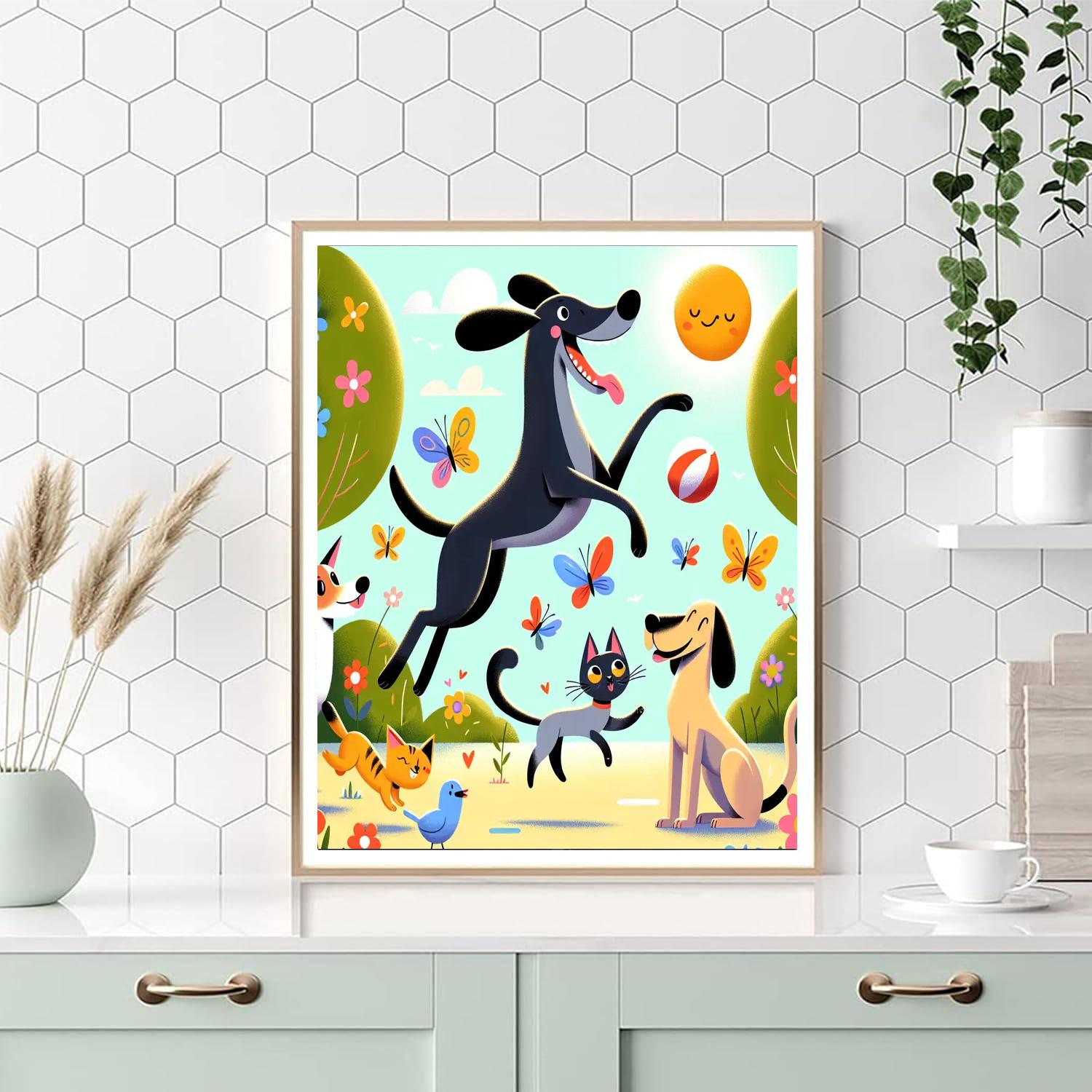 Adventurous Pets Number Painting