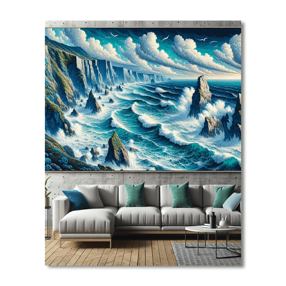 Windswept Cliffs DIY Paint By Numbers