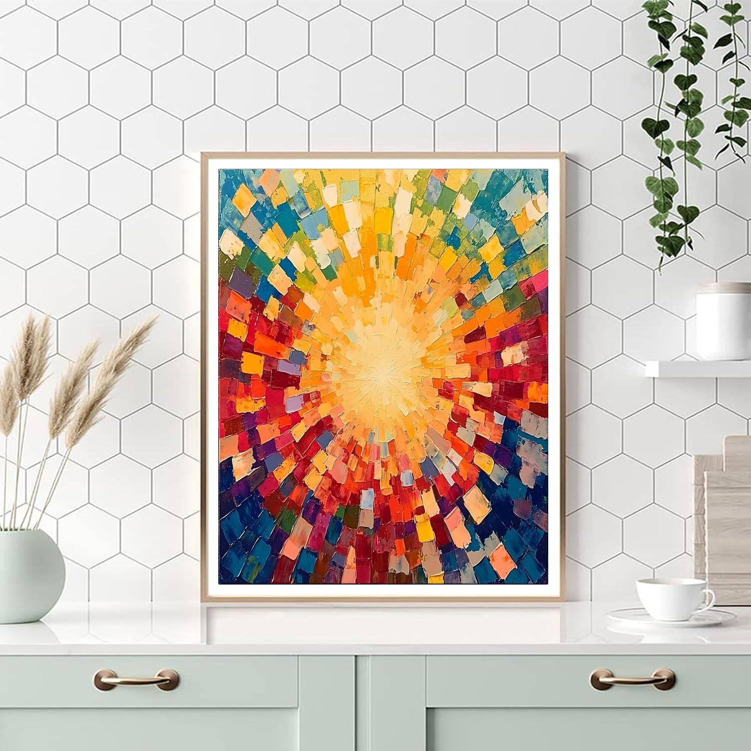 Georges Seurat Inspired Shattered Prism  Numbered Painting Kits