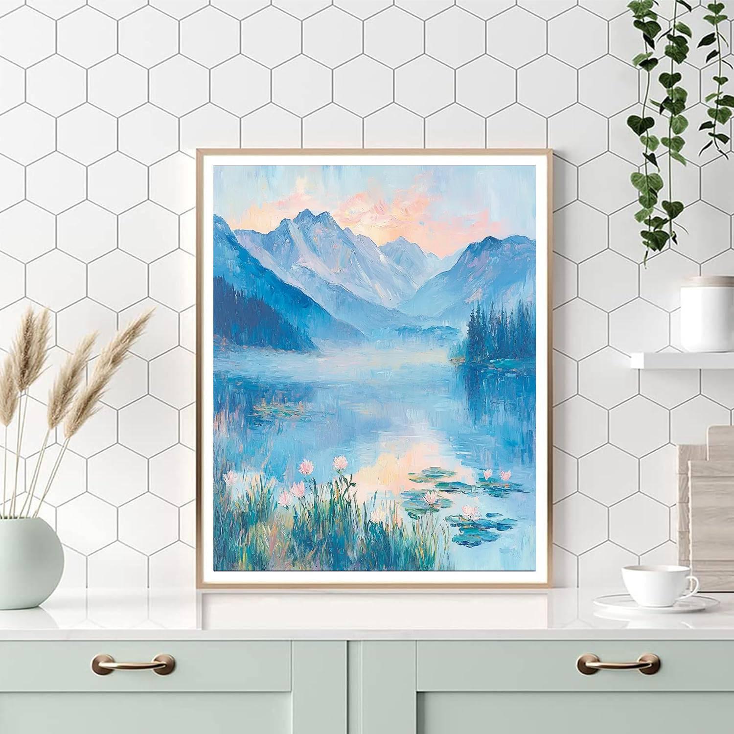Claude Monet Inspired Monet's Misty Mountain Morning  Paint By Number