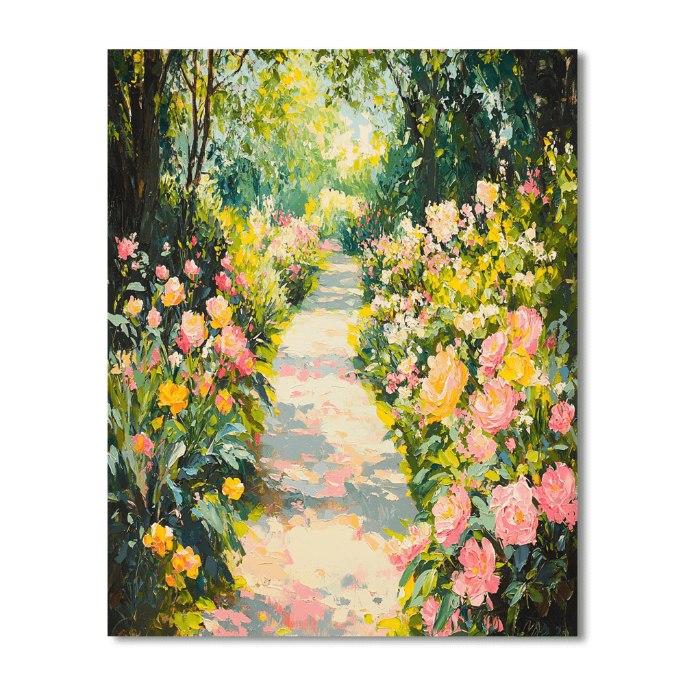 Claude Monet Inspired Joyous Garden Path  Paint By Numbers Kits