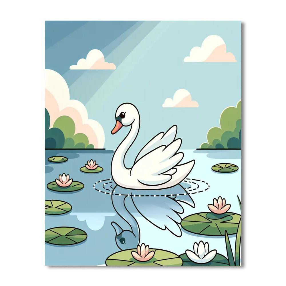 Swan Lake Dream Painting By Numbers Kit