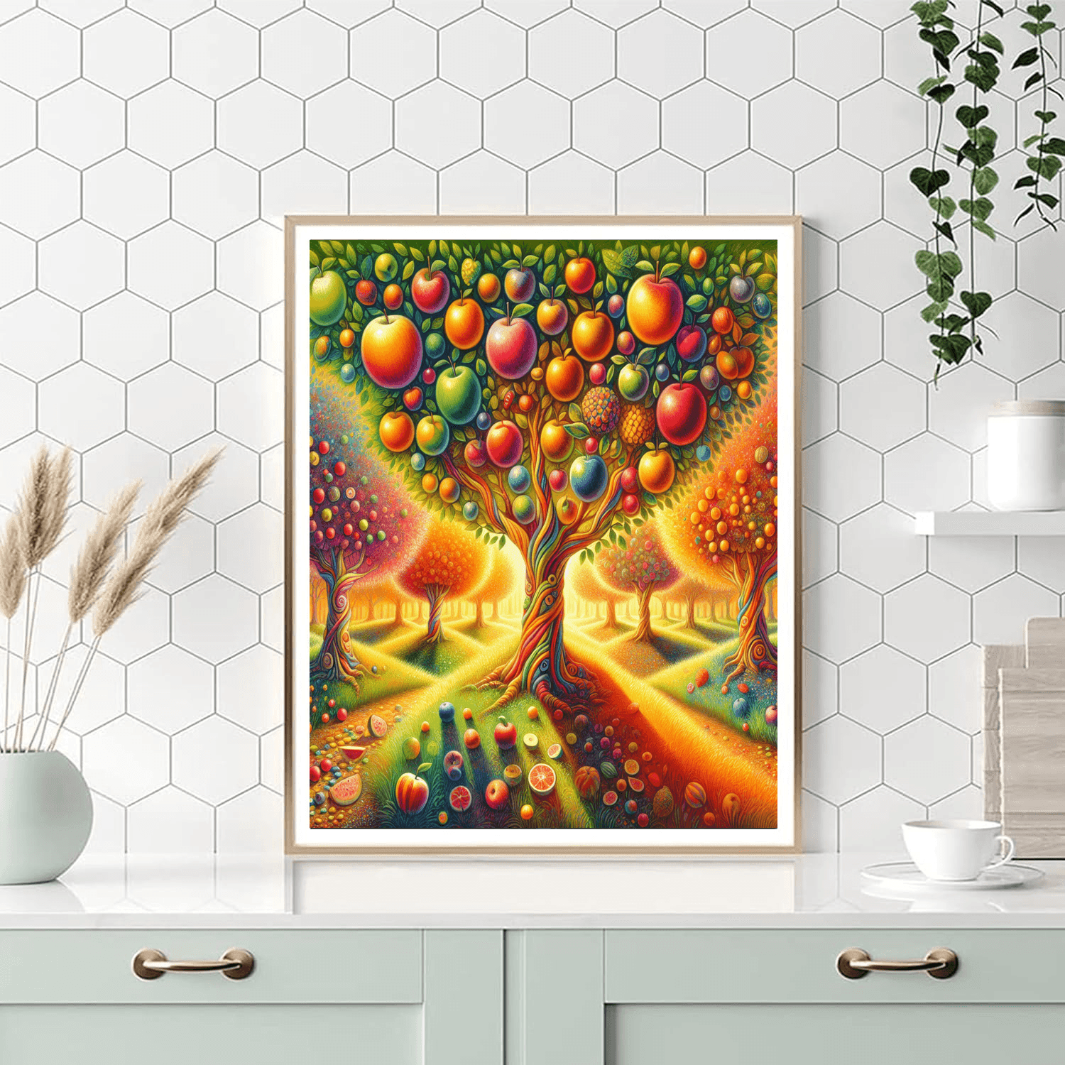 Rainbow Orchard Bliss Number Painting