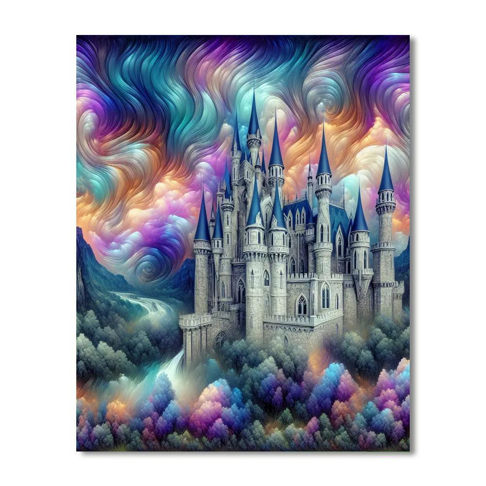 Fantasy Castle Enchantment Painting By Numbers Kit