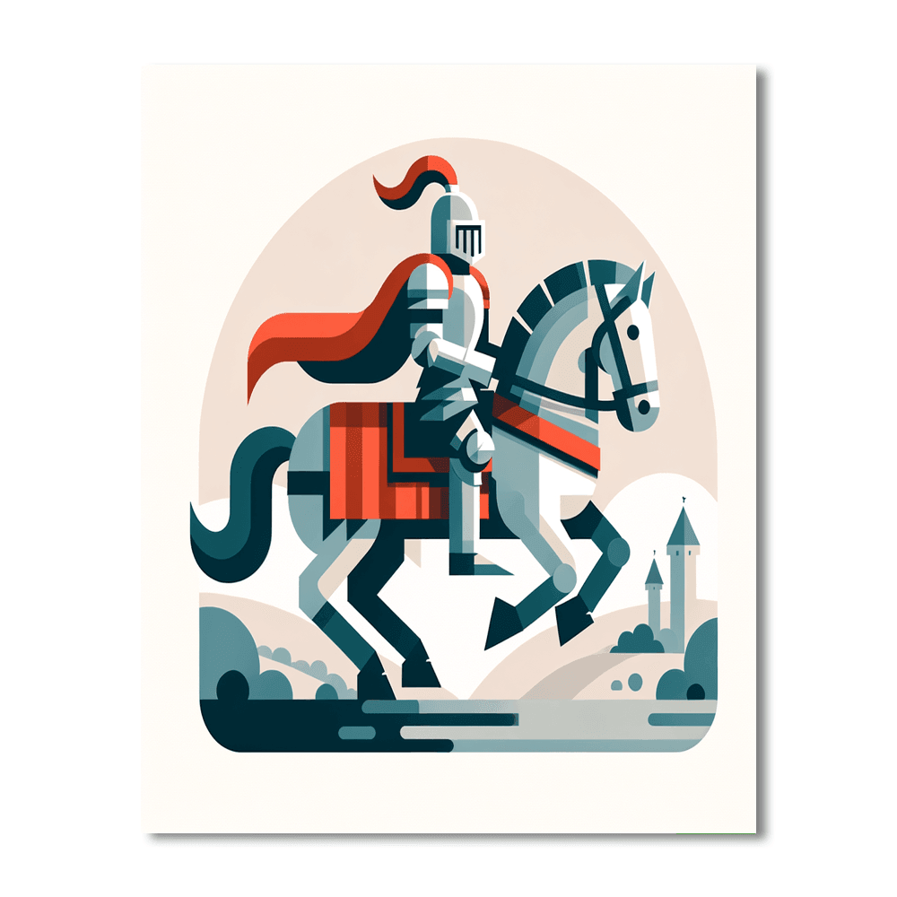 Medieval Knight Quest Paint By Numbers
