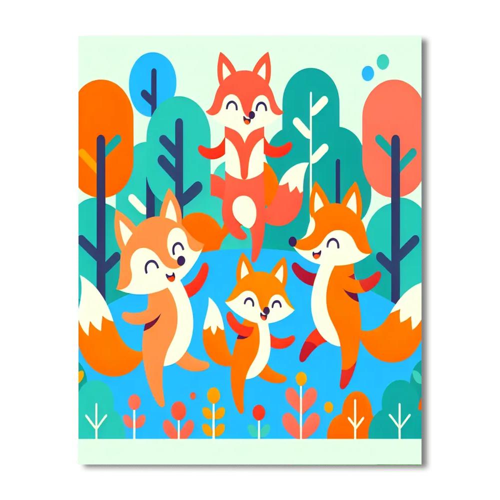 Fox's Forest Festival Paint By Numbers