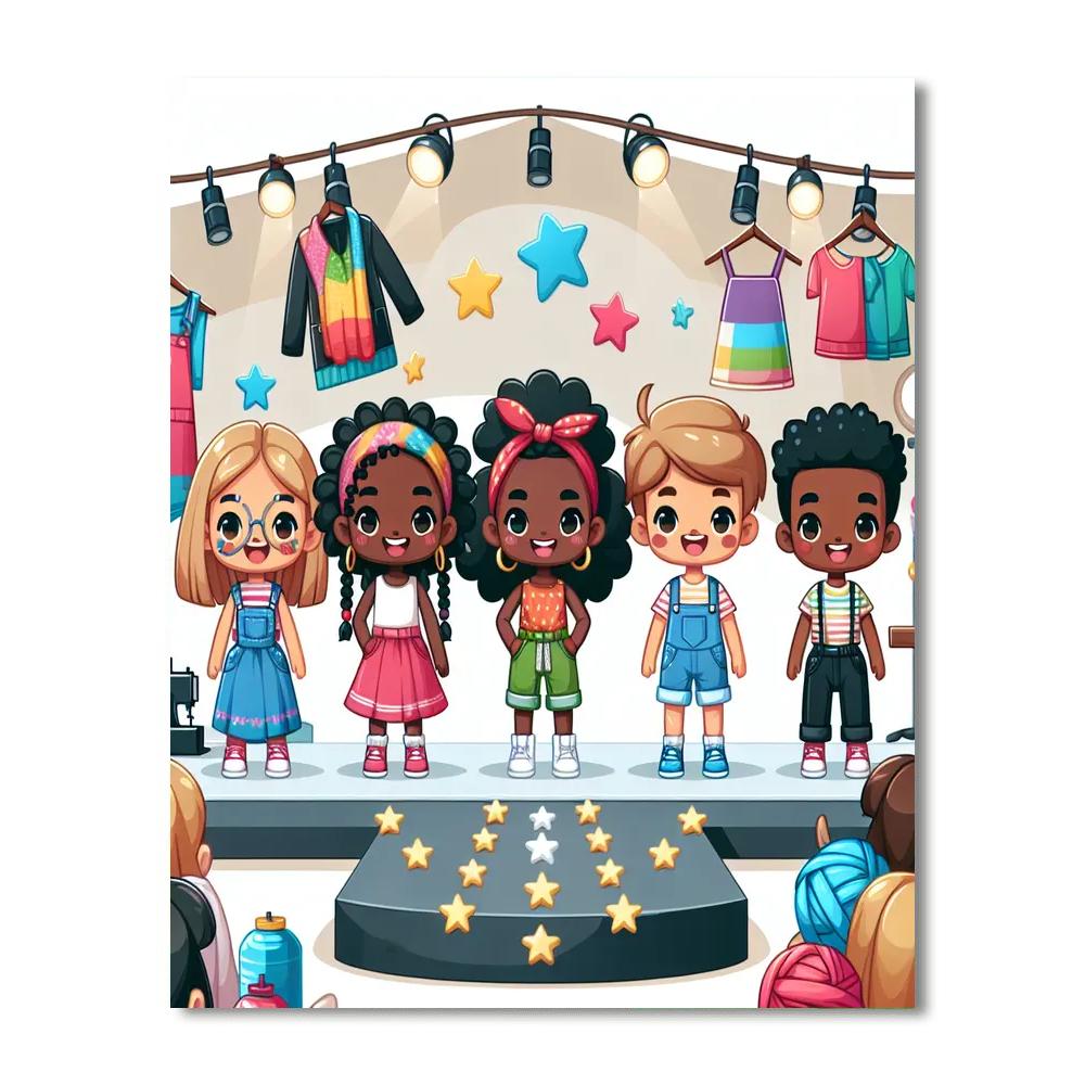 Funky Fashionistas Numbered Painting Kits