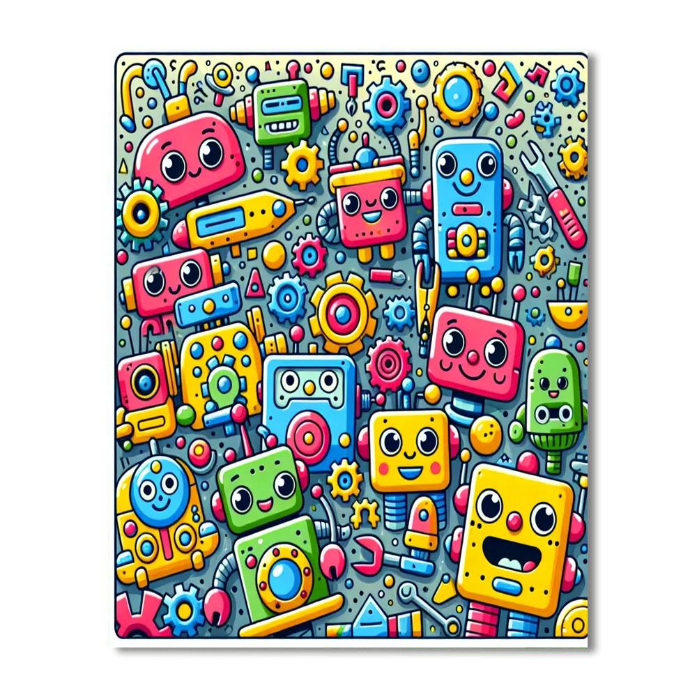 Creative Robot Builders Painting By Numbers Kit