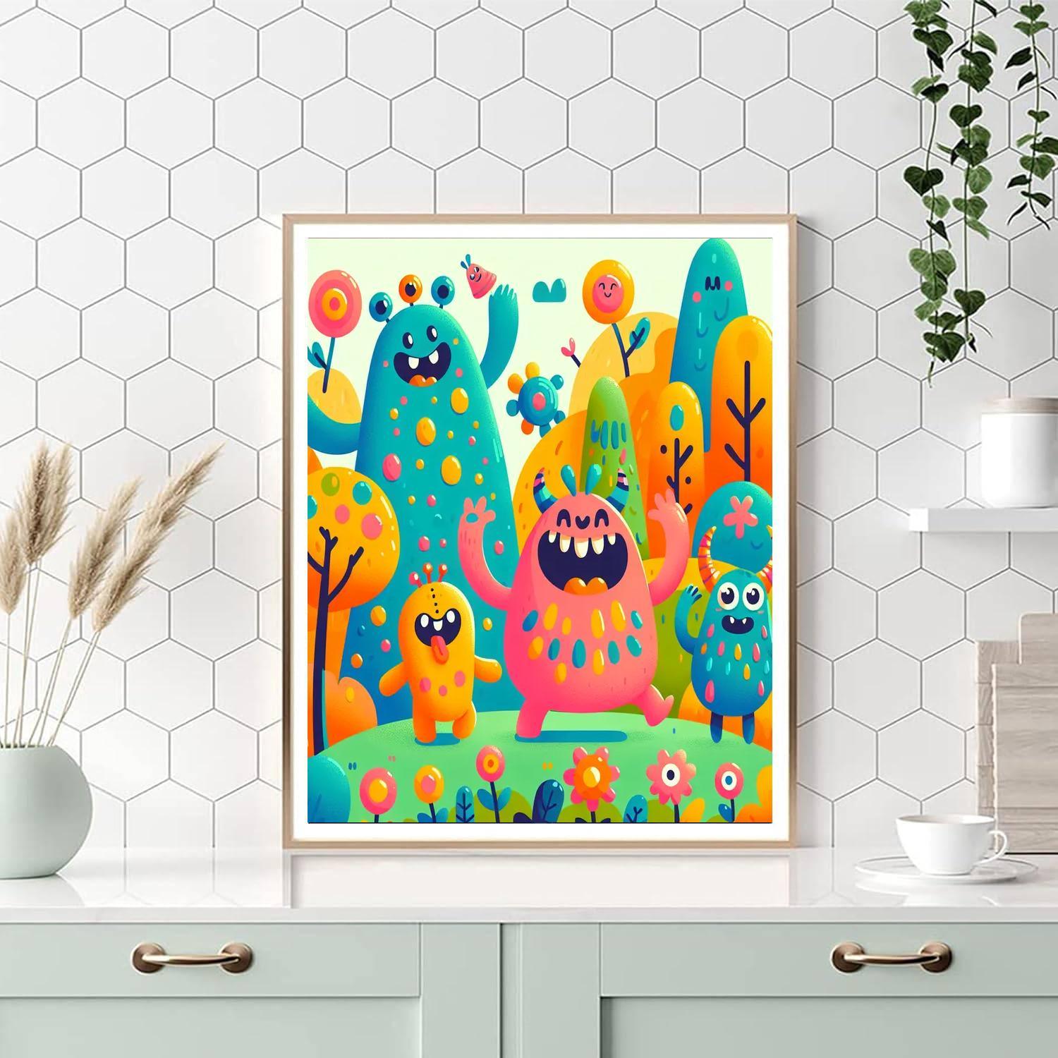Playful Monsters Painting Number Kit