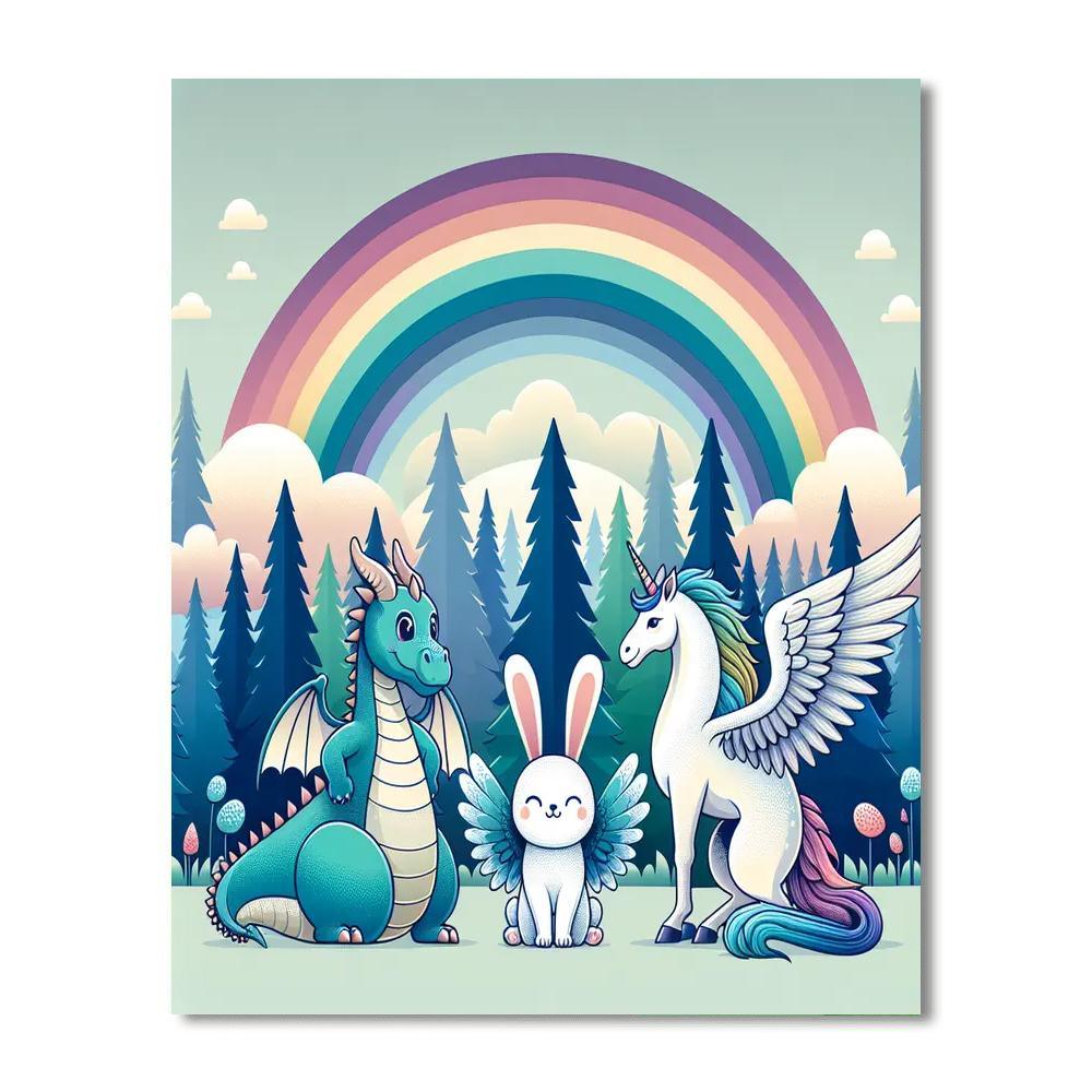 Adventure With Mythical Beasts Paint By Color