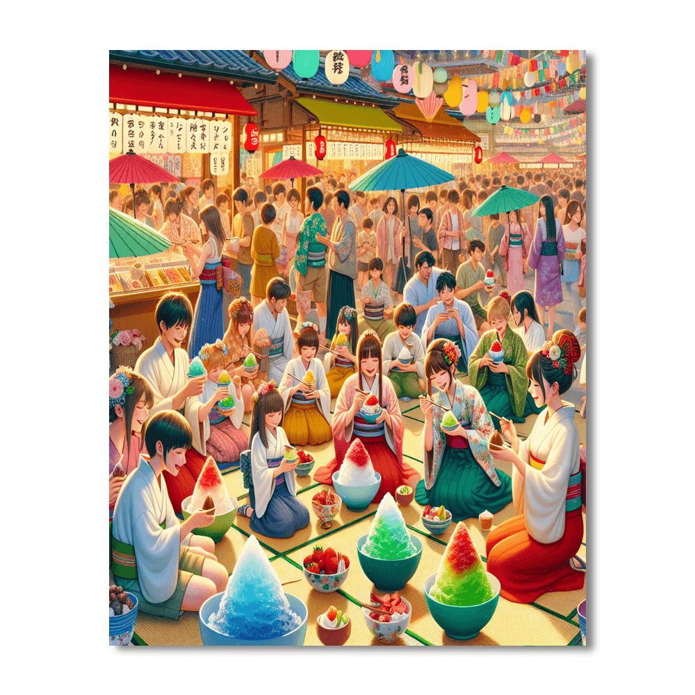 Kakigori Matsuri - Matsuyama, Japan Numbered Painting Kits