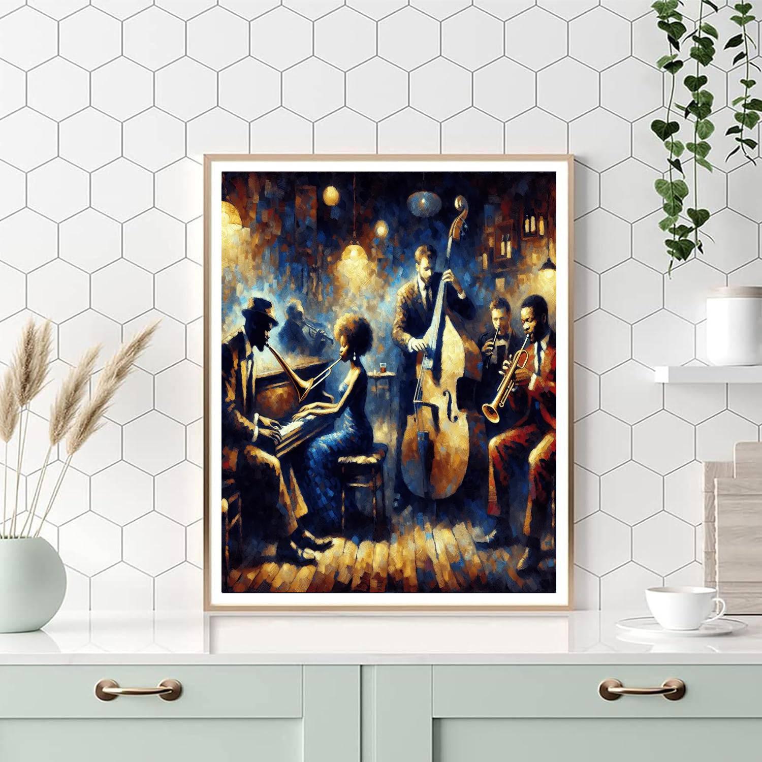 Midnight Jazz Night Numbered Painting Kits