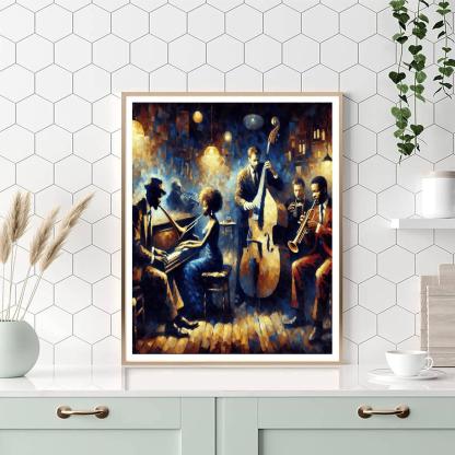 Midnight Jazz Night Numbered Painting Kits