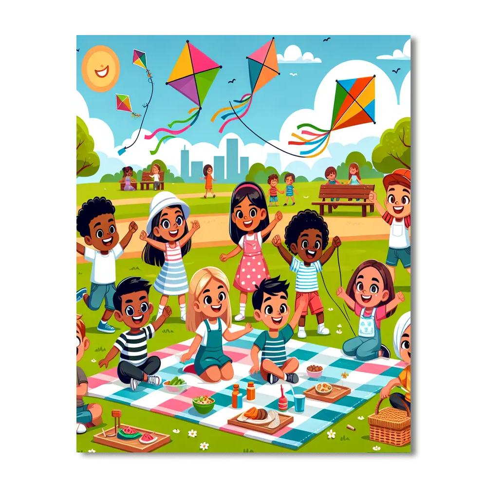 Fun In The Park Painting Number Kit