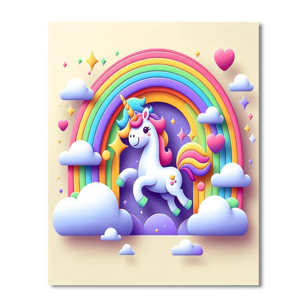 Adventures With Unicorns Painting Number Kit