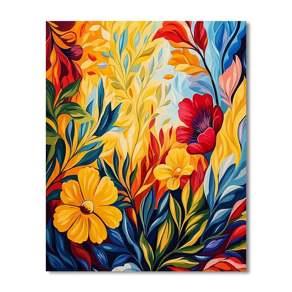 Frida Kahlo Inspired Floral Spirit Awakening  Painting By Numbers Kit