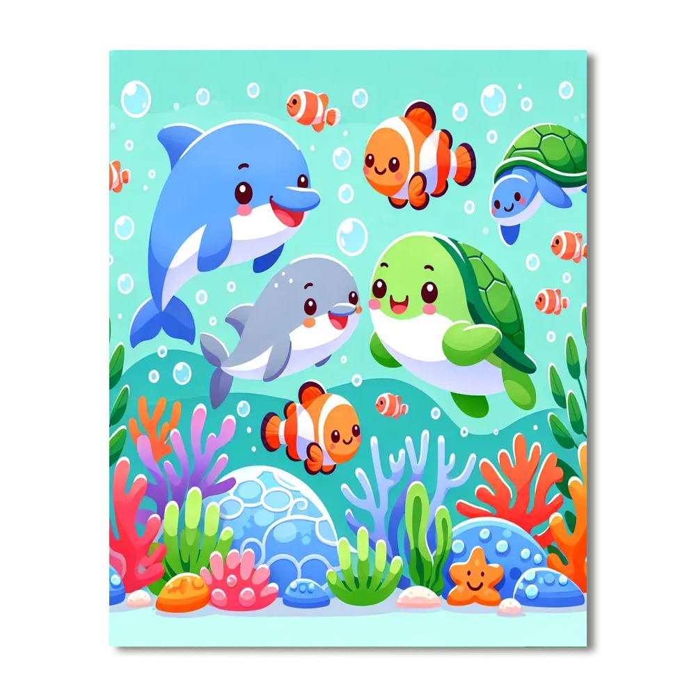 Colorful Sea Adventure Painting Number Kit