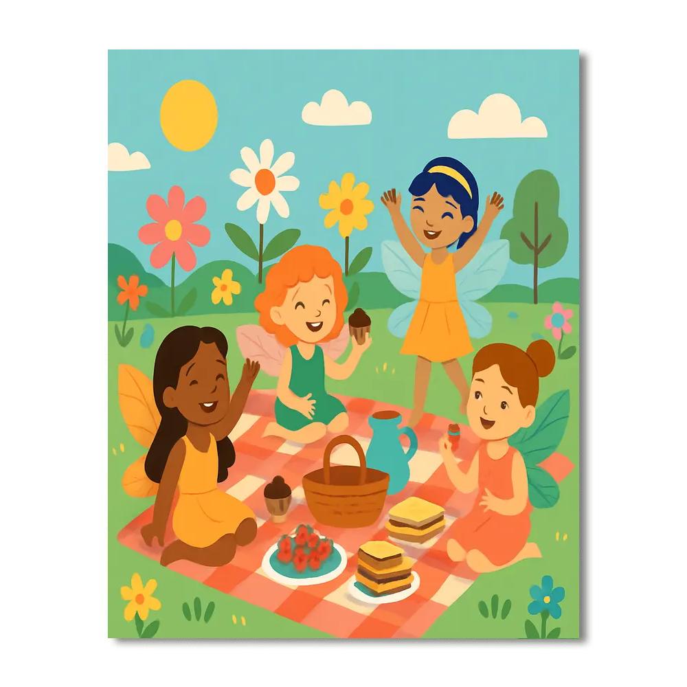 Charming Fairy Picnic DIY Paint By Numbers