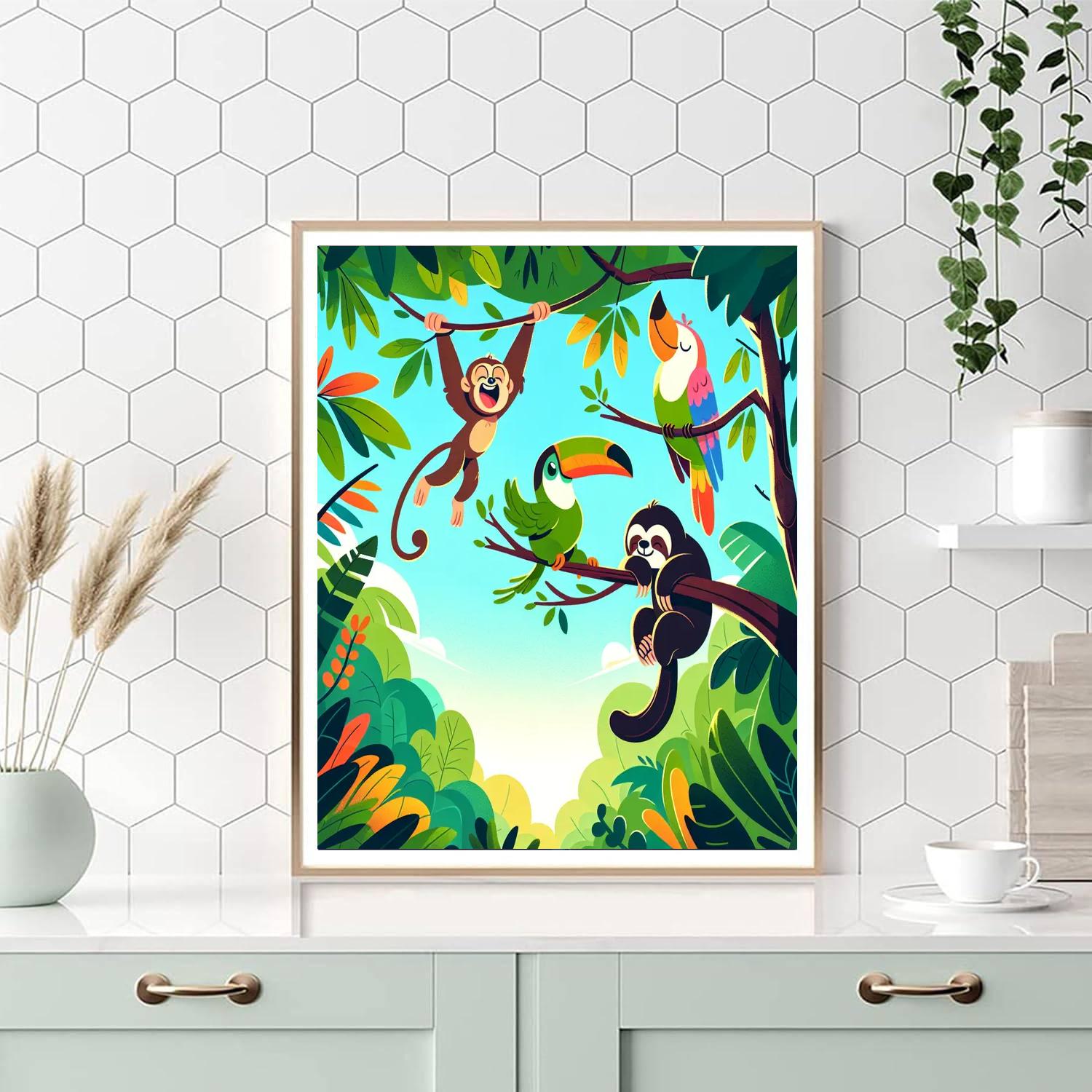 Happy Jungle Expedition Numbered Painting Kits