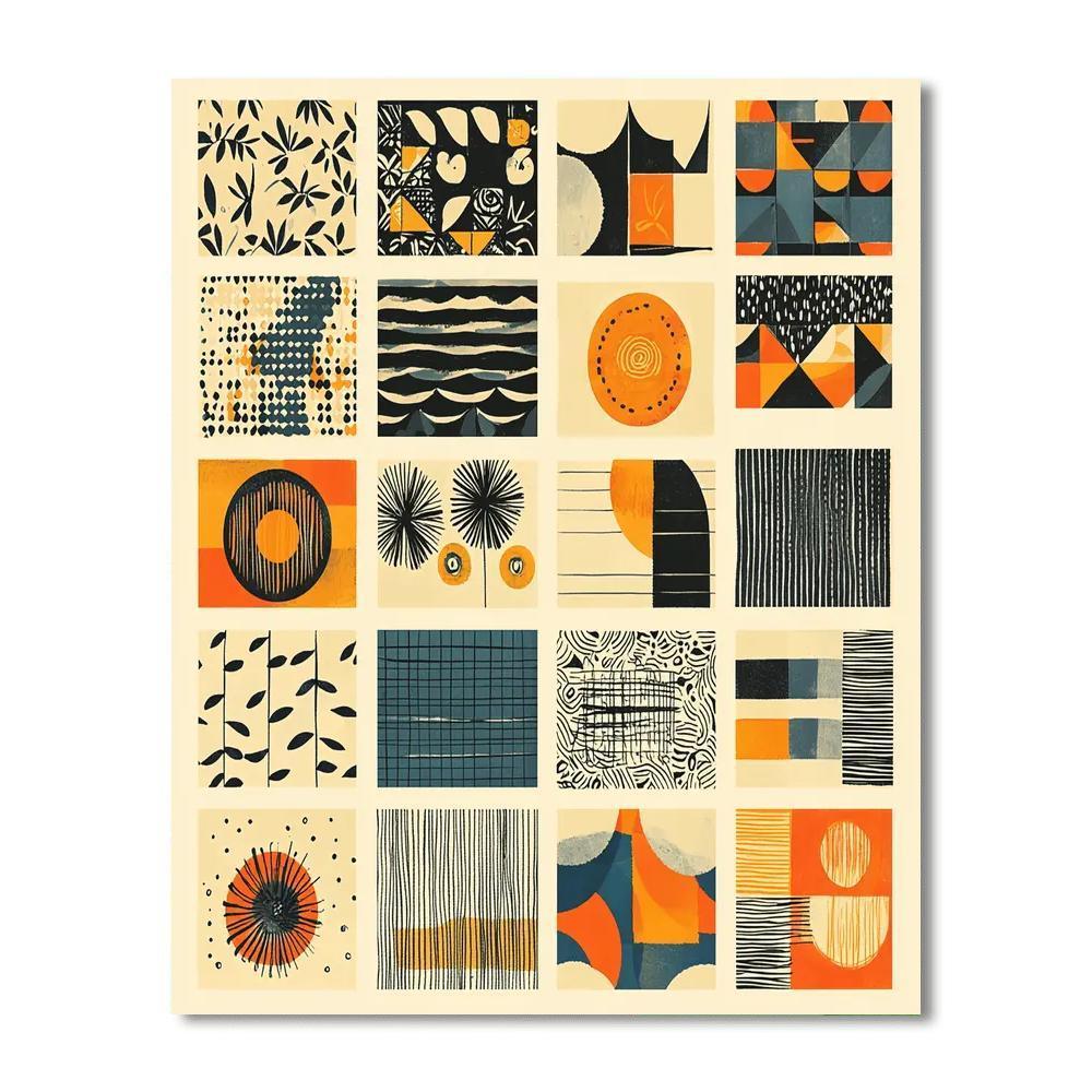 Nandalal Bose Inspired Cultural Patterns Of Life  Painting Number Kit