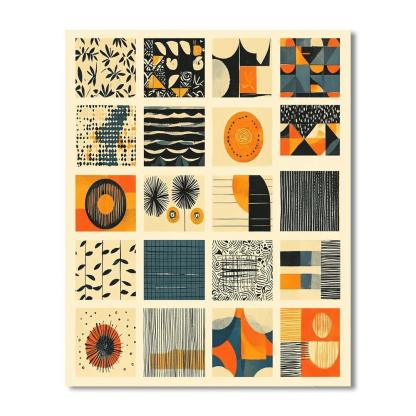 Nandalal Bose Inspired Cultural Patterns Of Life  Painting Number Kit