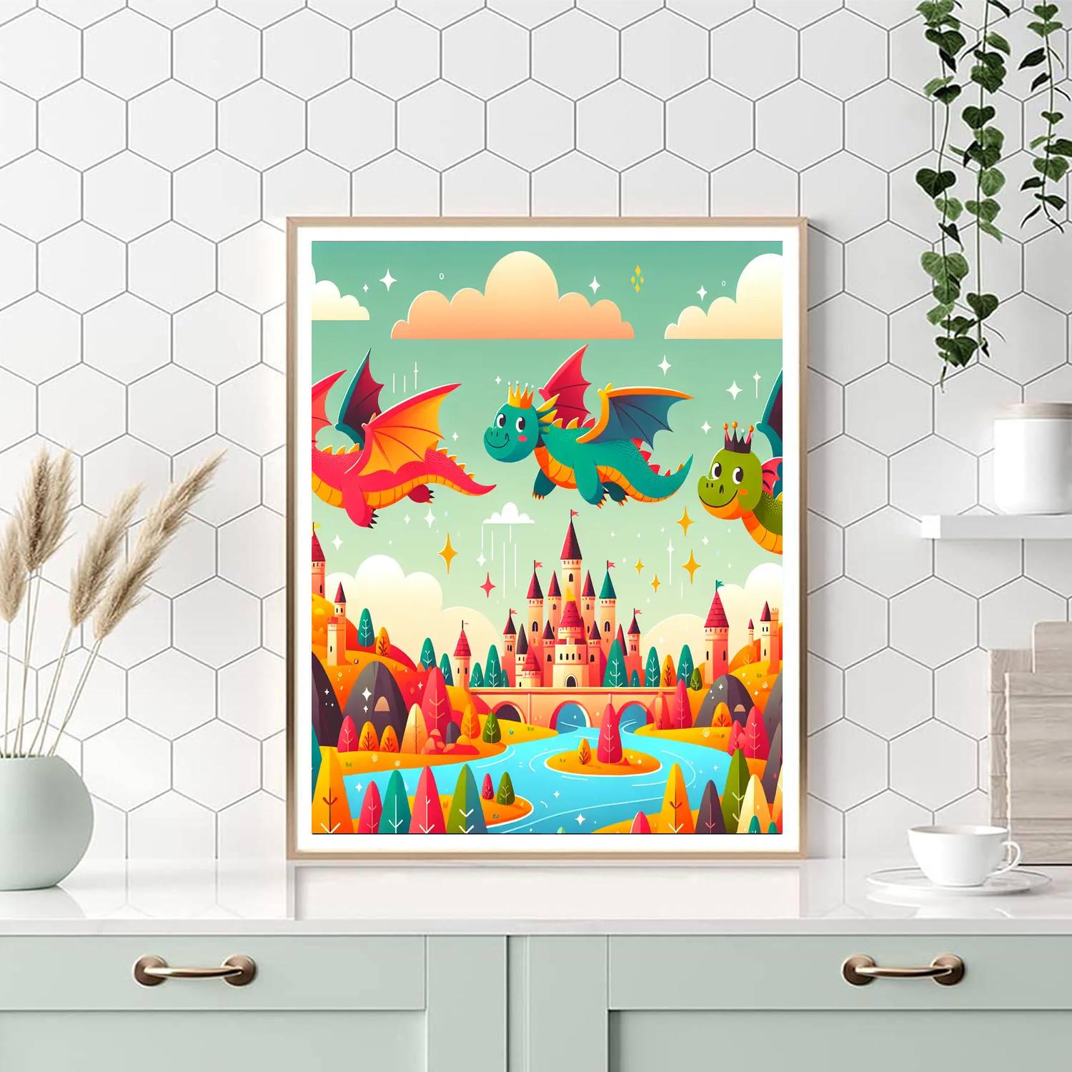 Whimsical Dragon Quest Paint By Numbers