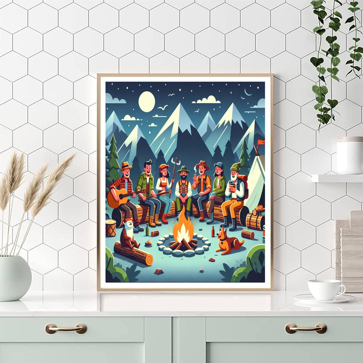 Secret Mountain Hideaway Number Painting