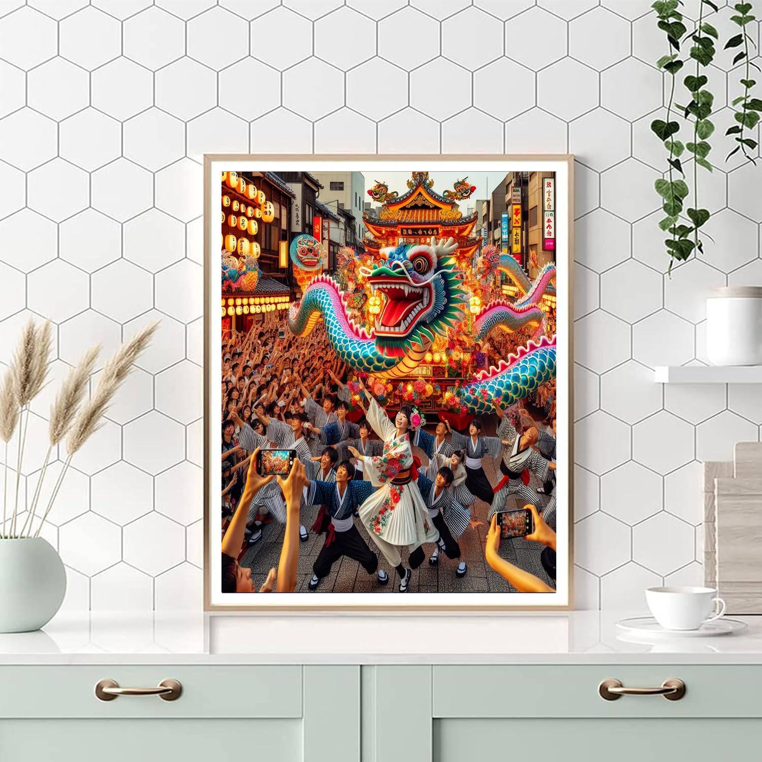 Nagasaki Kunchi Festival - Japan Paint By Numbers Art