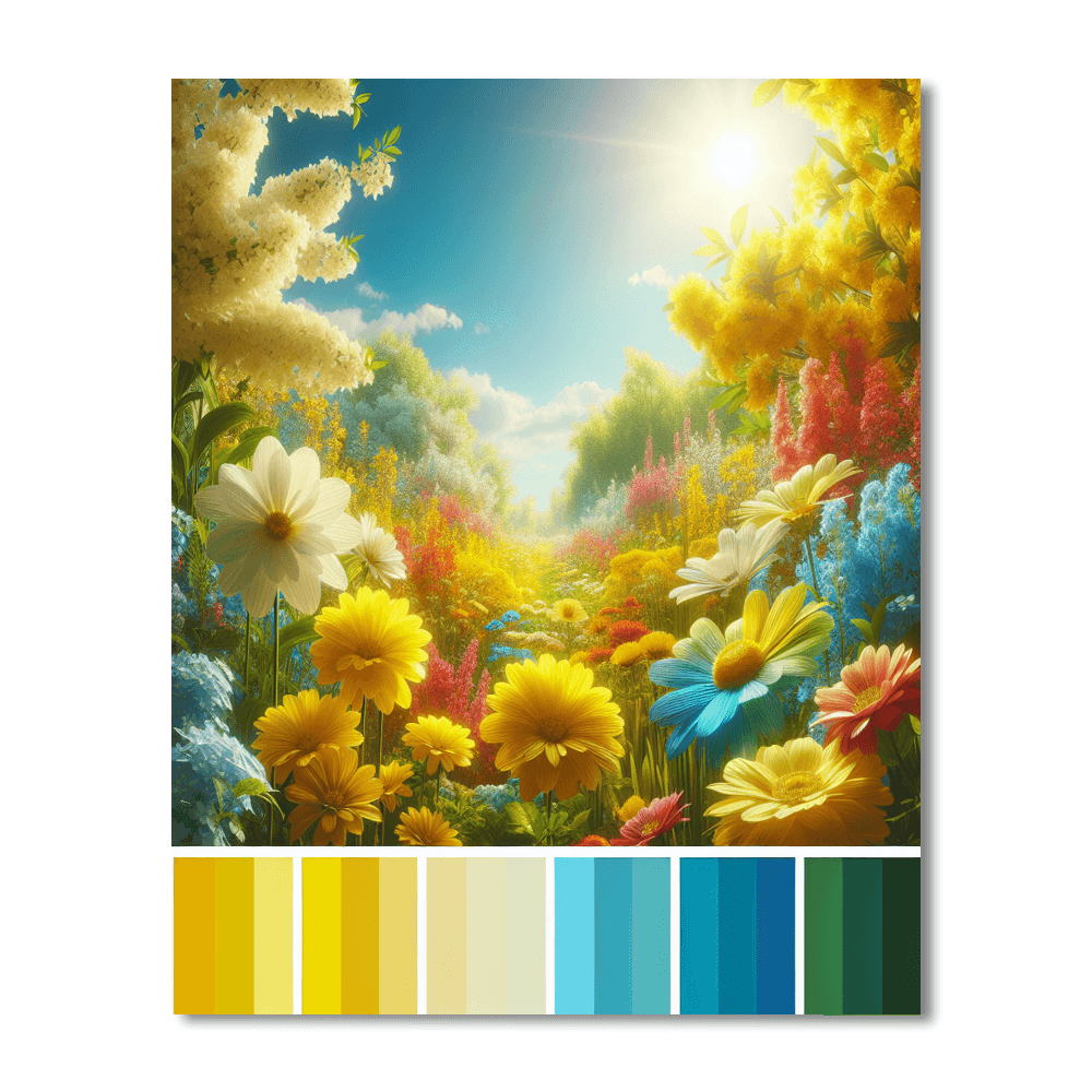 Sunny Springtime Awakening Number Painting