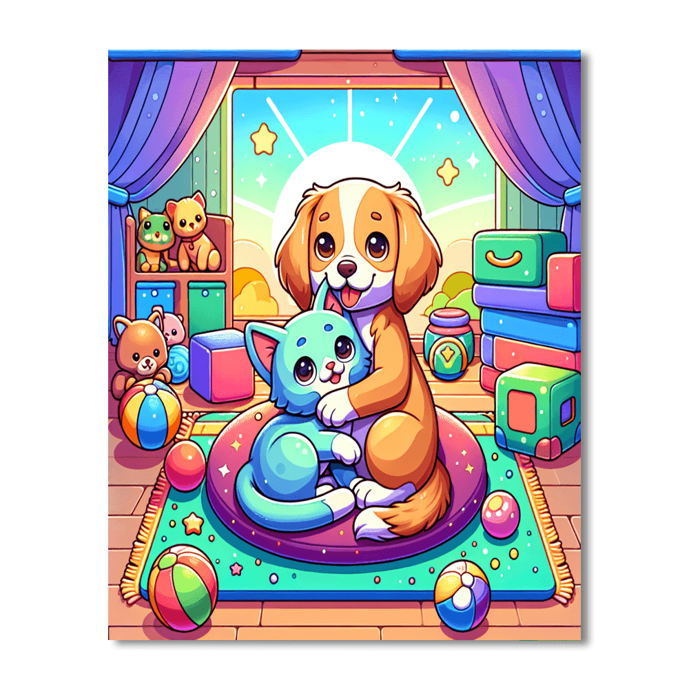 Cuddly Creature Corner Number Painting