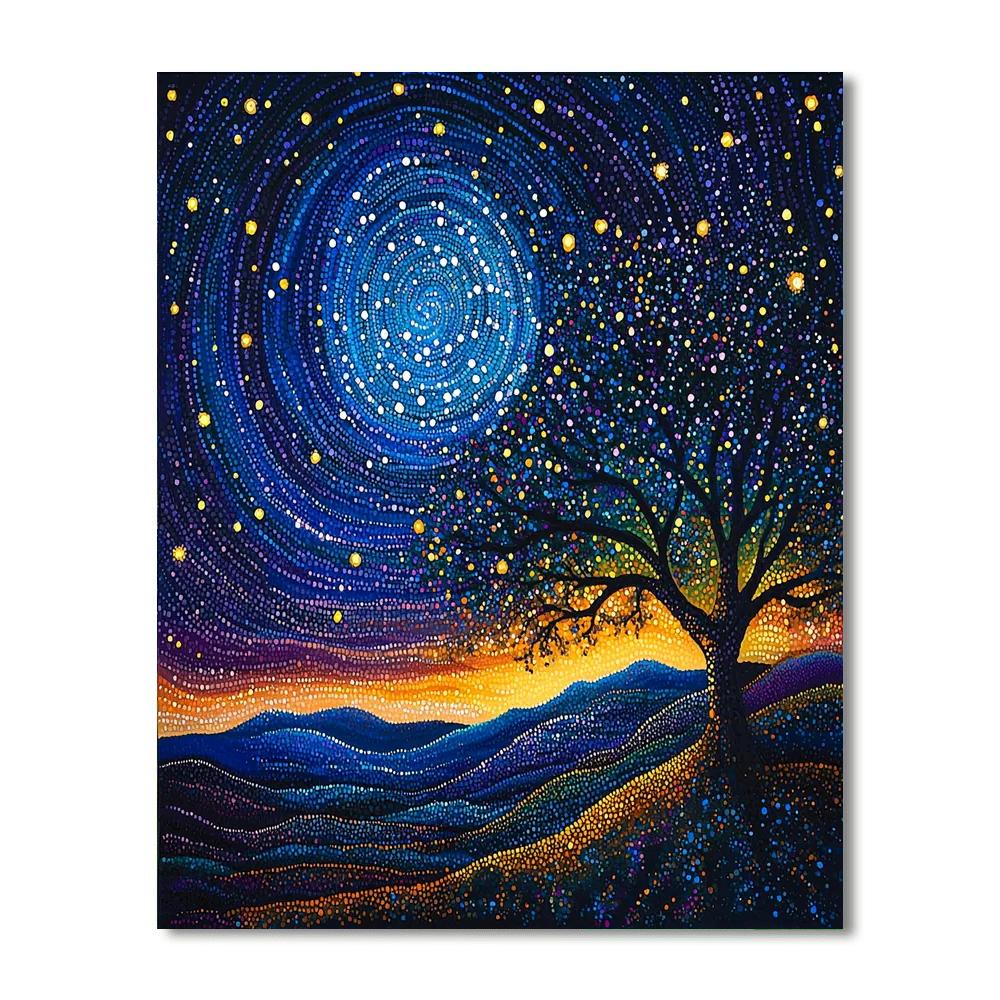 Georges Seurat Inspired Celestial Harmonies  Numbered Painting Kits