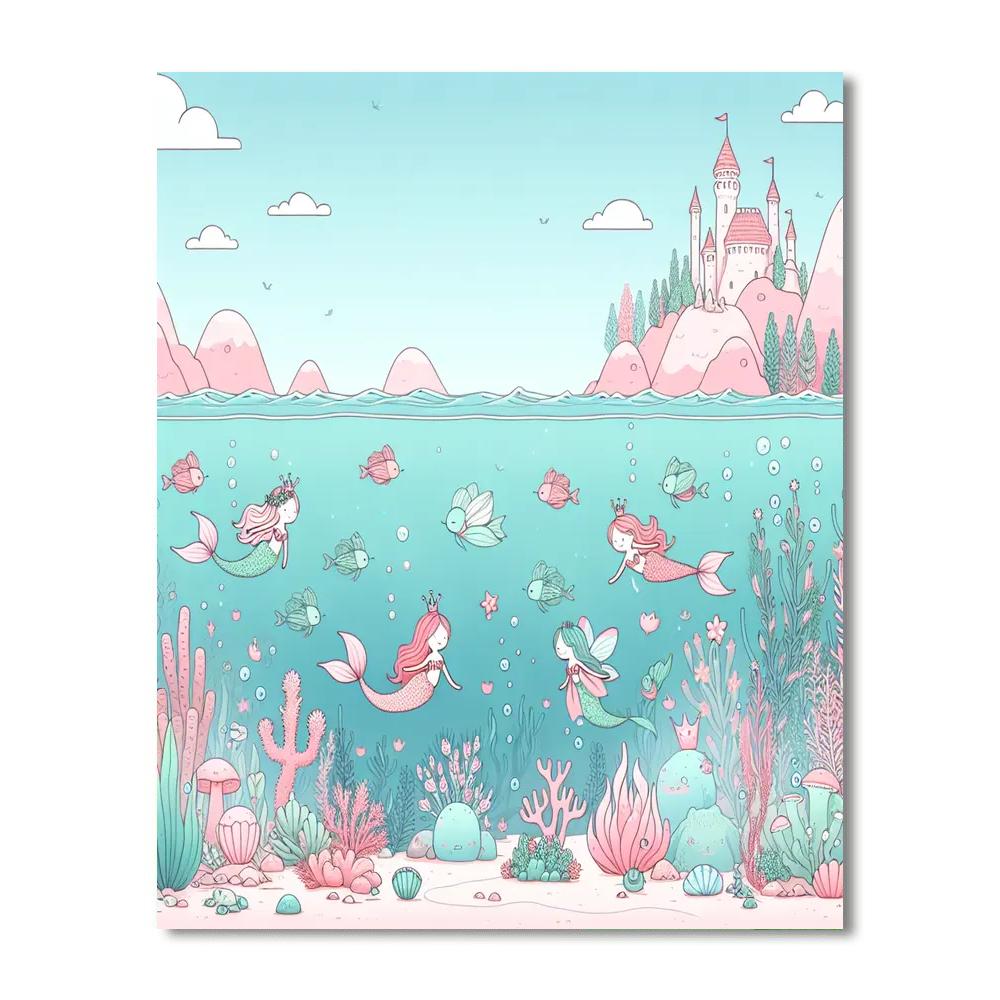 Underwater Fairyland DIY Paint By Numbers