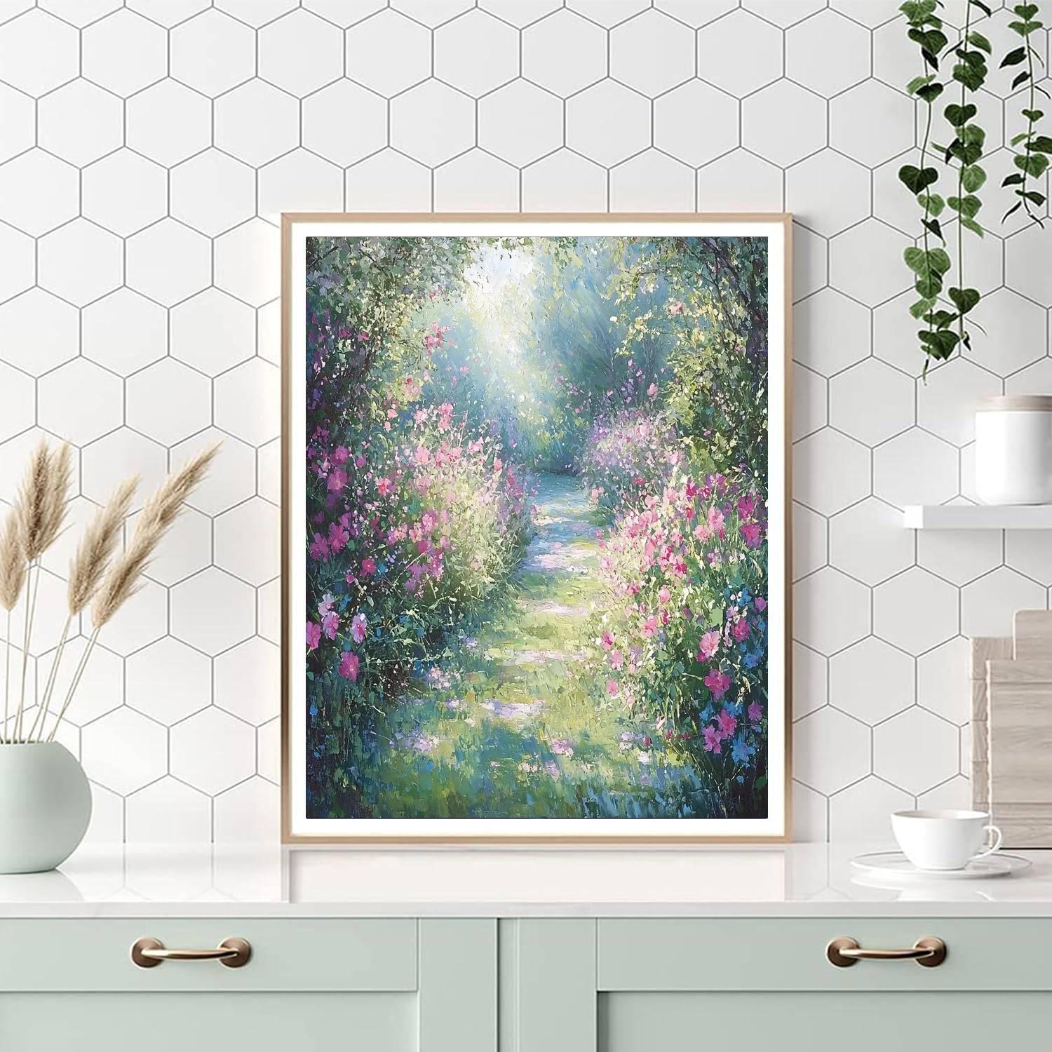 Claude Monet Inspired Victorian Garden Dreamscape  Paint By Numbers