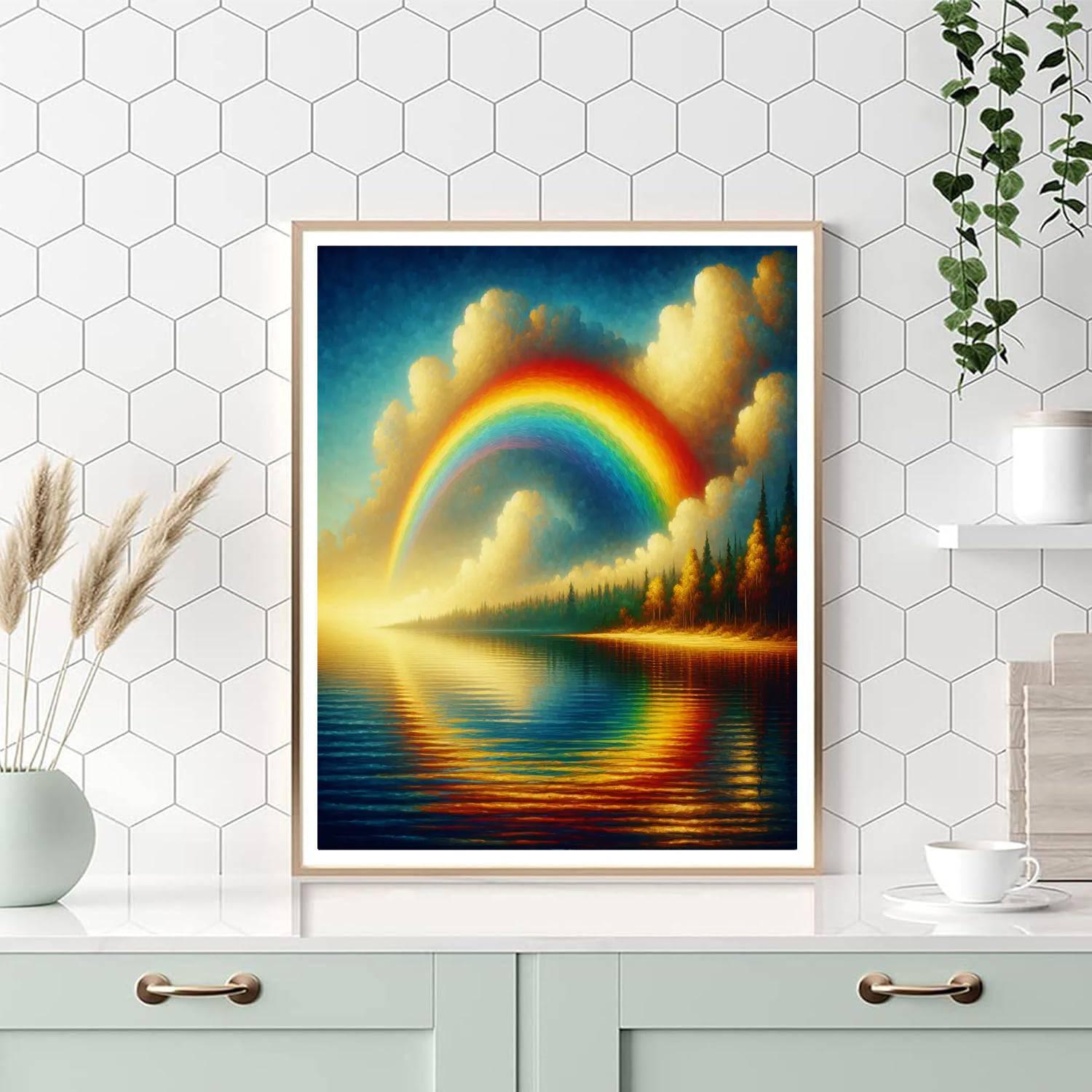 Rainbow Skies Voyage Paint By Numbers Art
