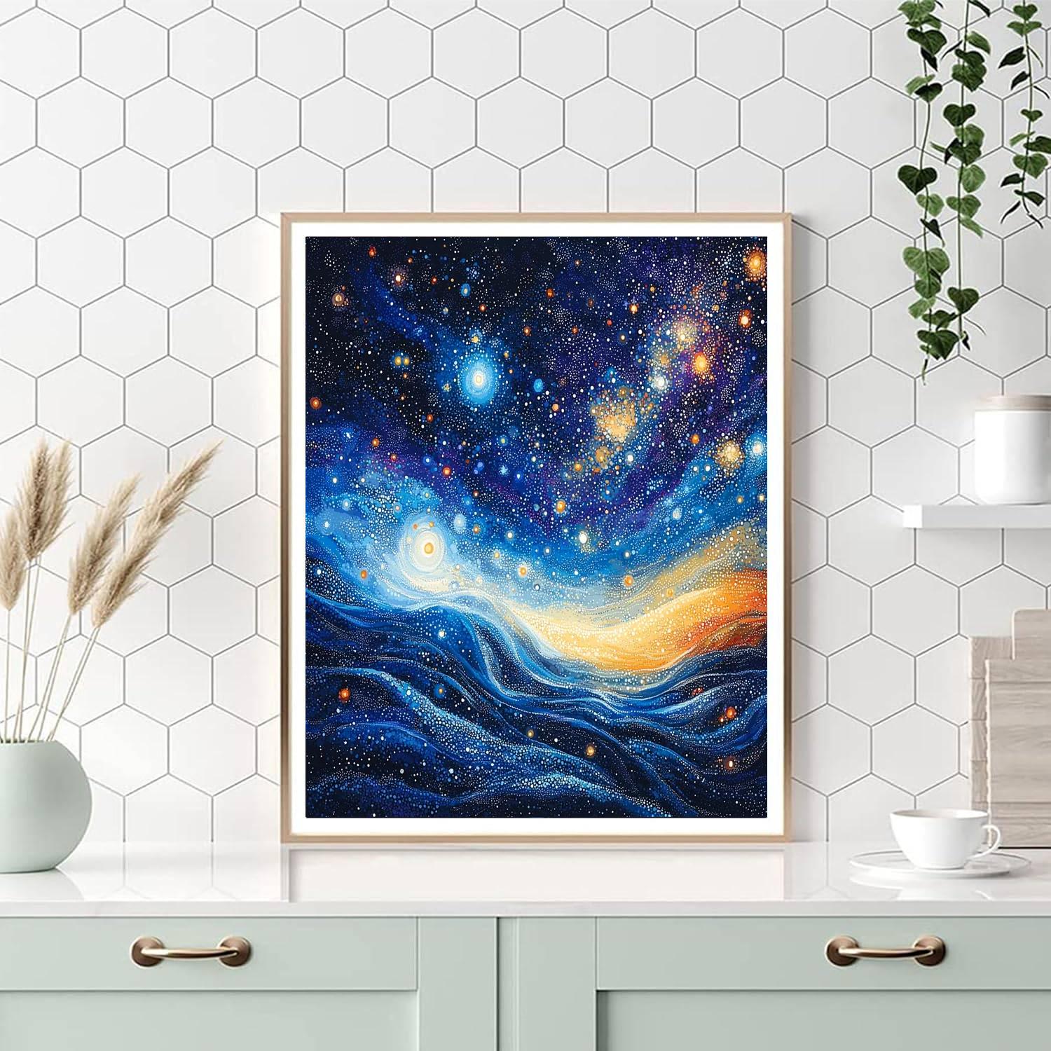 Georges Seurat Inspired Cosmic Dreams In Color  Painting Number Kit