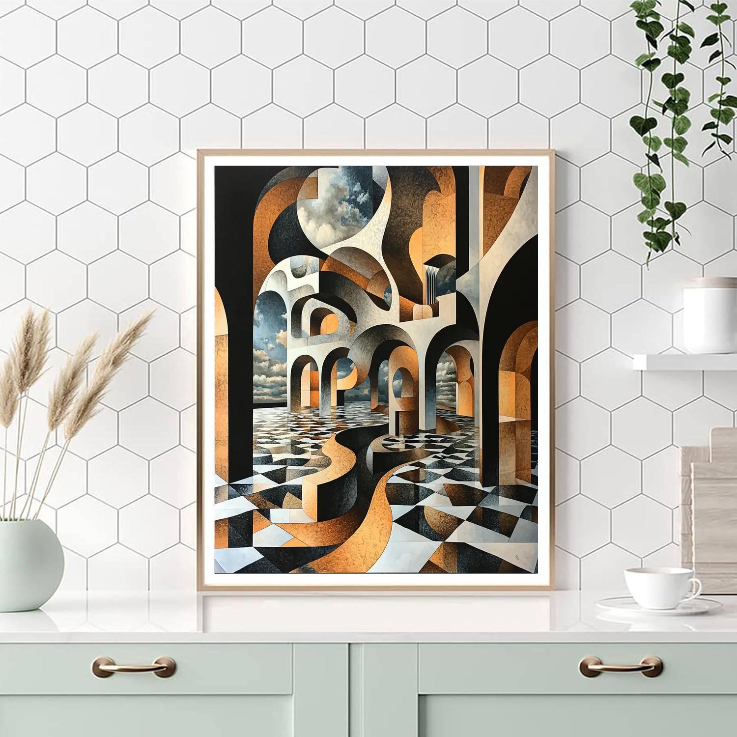 M.C. Escher Inspired Structural Infinity  Paint By Numbers Kits