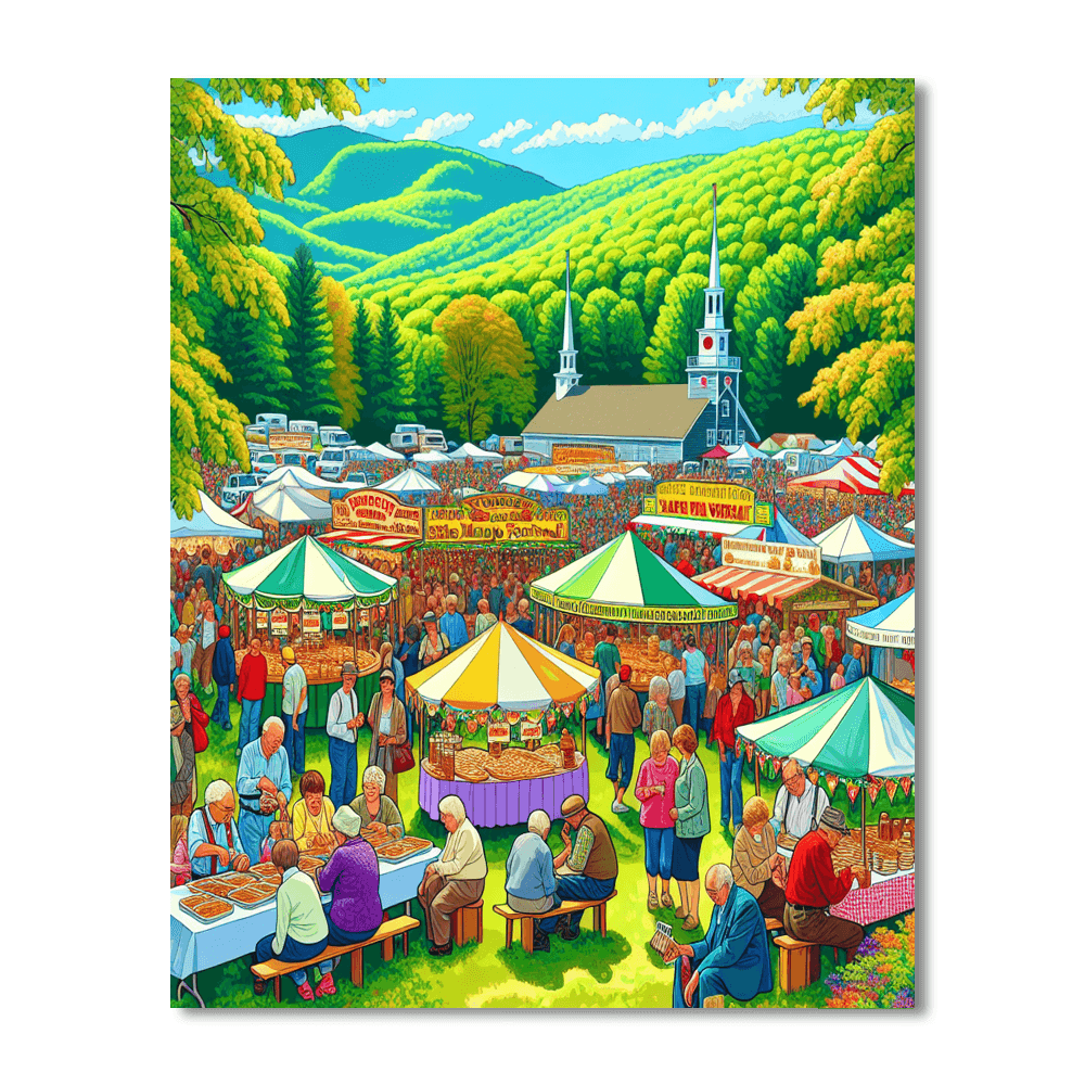 Vermont Maple Festival - Usa Painting By Numbers Kit