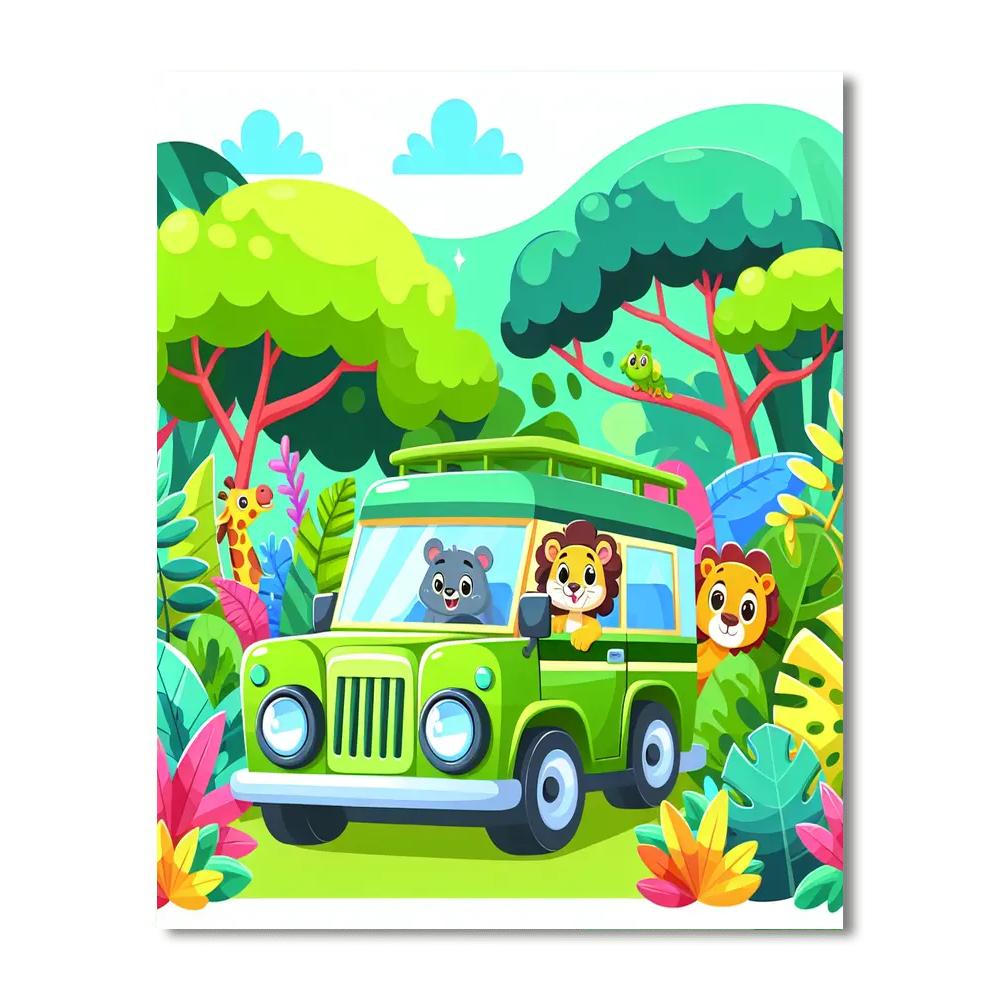Adventure Safari Vehicle Number Painting
