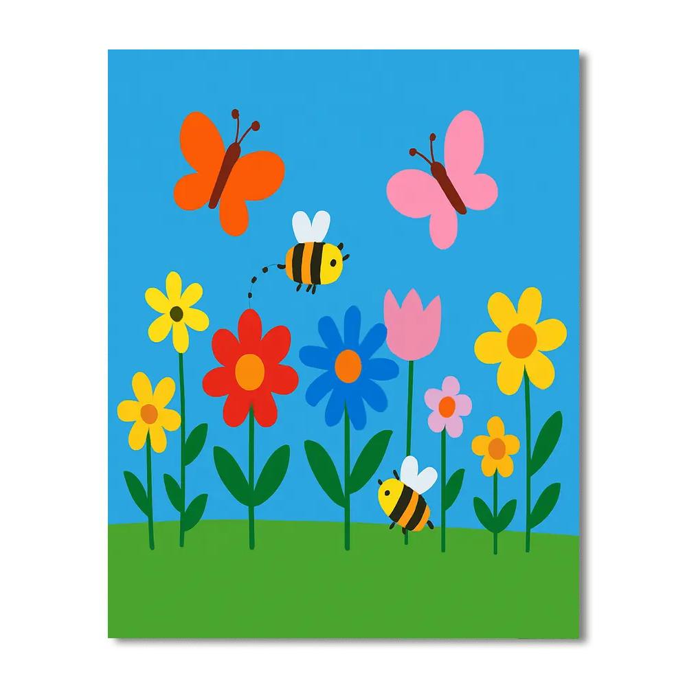 Artistic Garden Scene Paint By Number