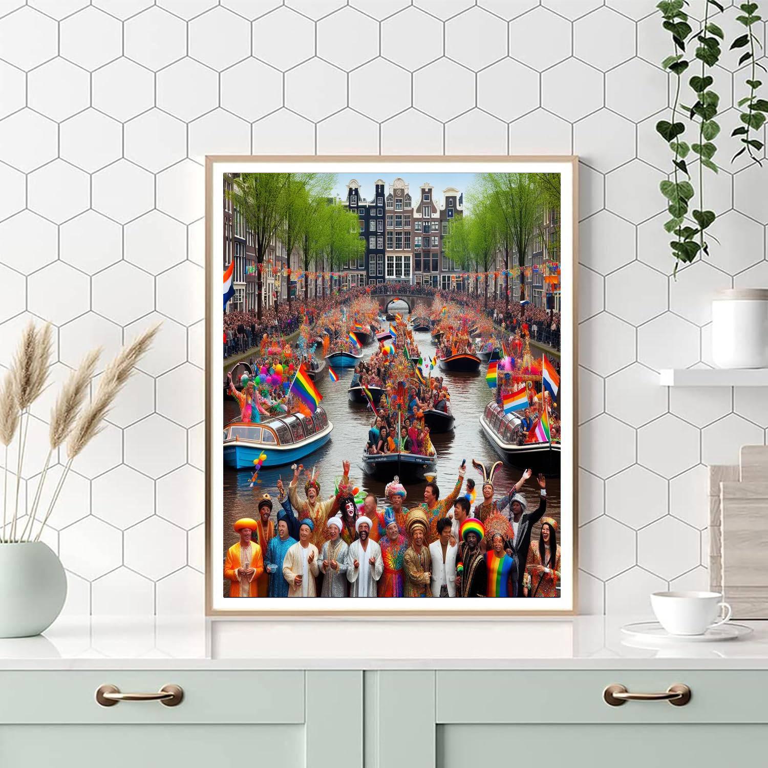 Pride Parade - Amsterdam, Netherlands Paint By Number