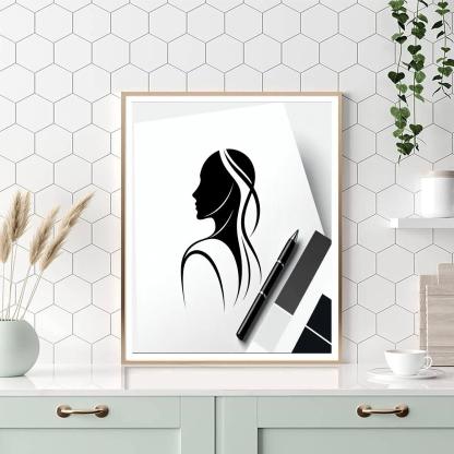 Elegant Minimalist Silhouette Paint By Numbers Kits