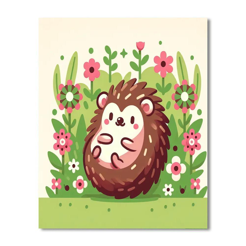 Cozy Garden Hedgehog Paint By Number