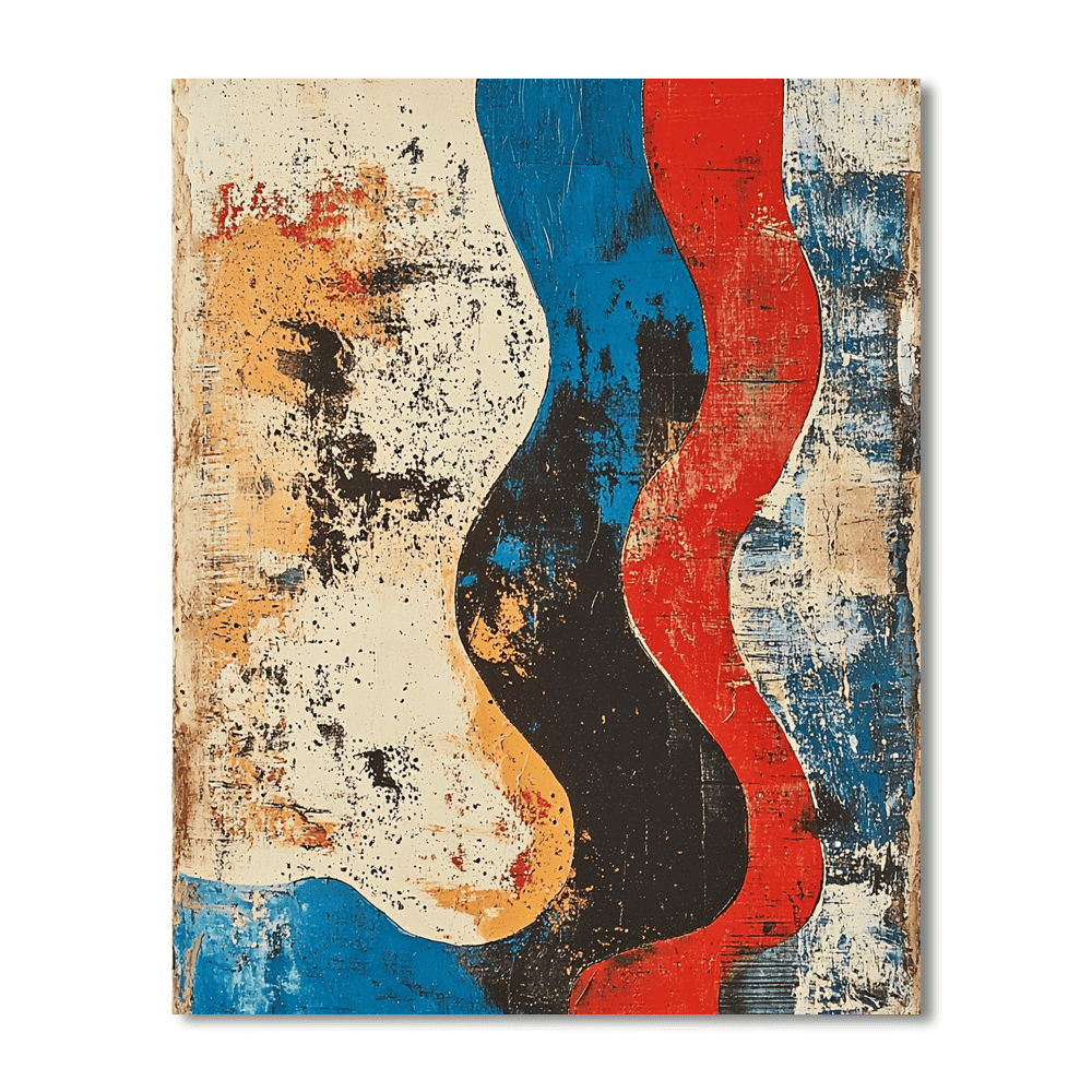 Jean Dubuffet Inspired Tribal Dreamscape  Paint By Color