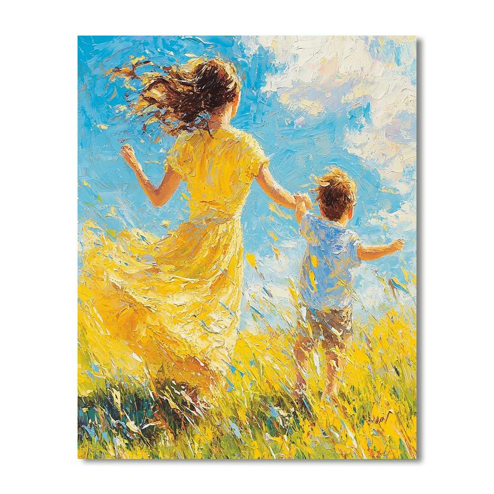 Mother And Child's Dance Painting Number Kit