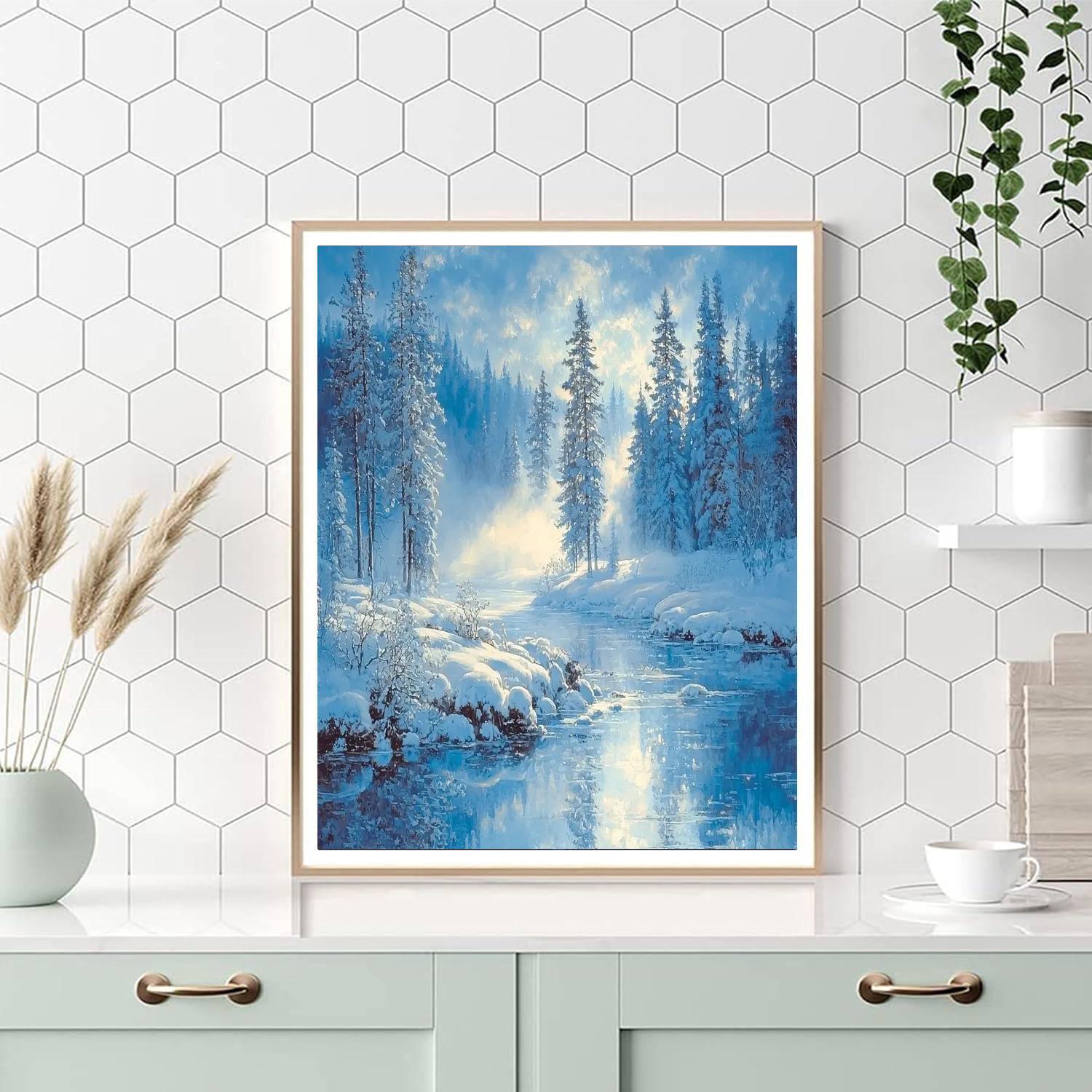 Caspar David Friedrich Inspired Mystical Winter Scene  DIY Paint By Numbers