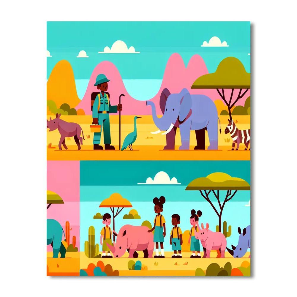 Animal Rescue Safari Paint By Color