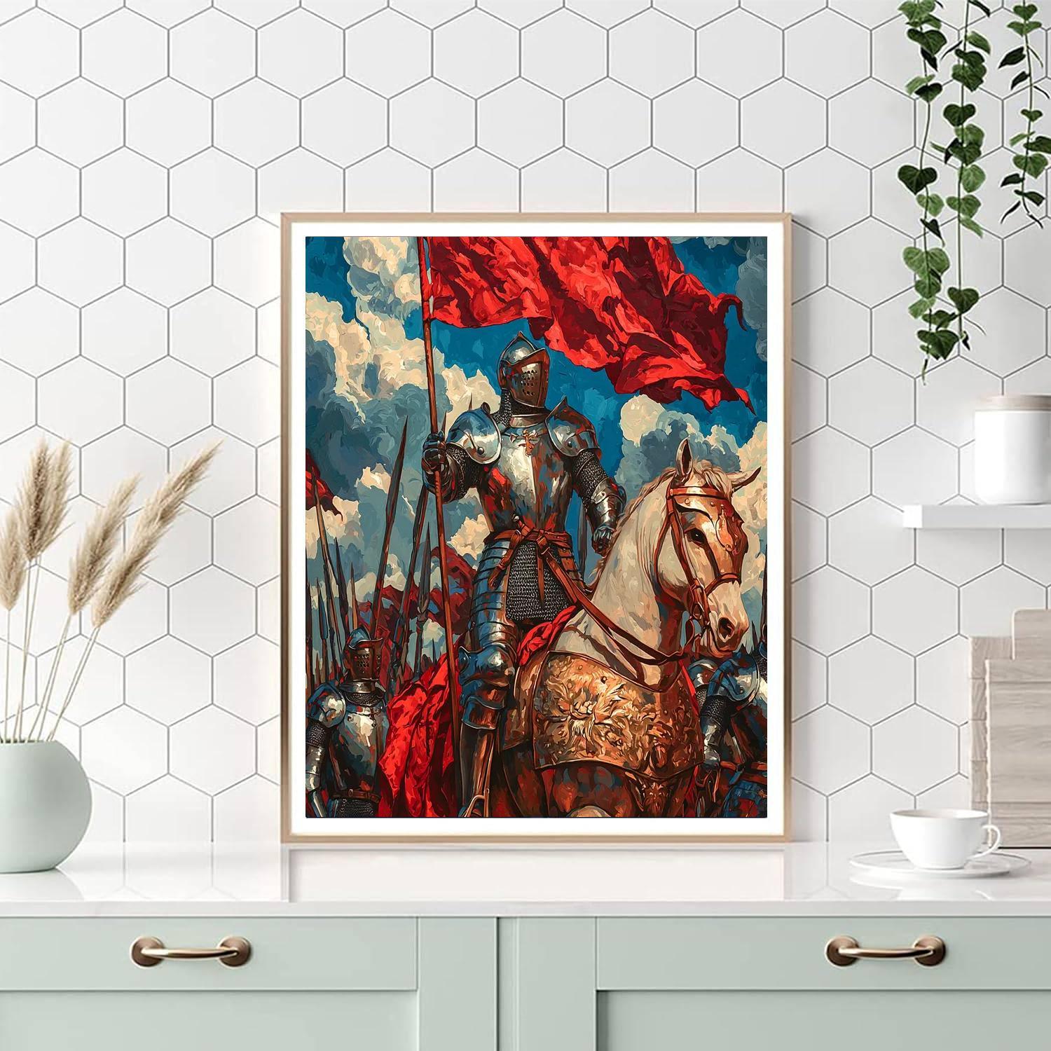 Raphael Inspired Medieval Knights' Valor  Number Painting